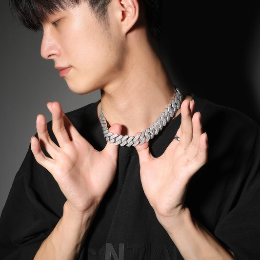 Silver Lorian Iced Chain Necklace