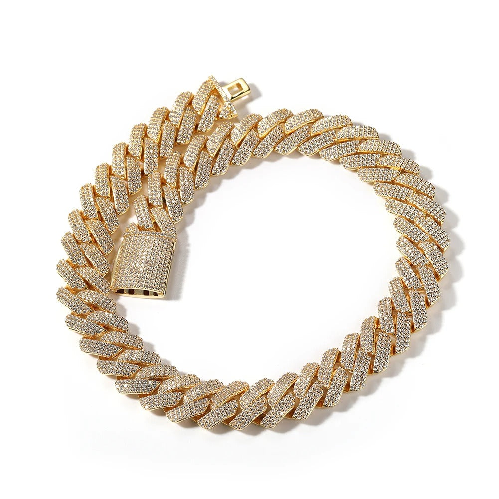 Iced Chain Necklace 18K Gold Lorian