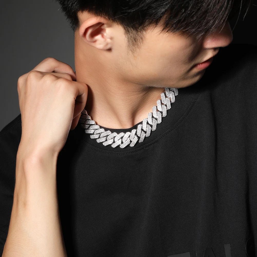 Silver Lorian Iced Chain Necklace