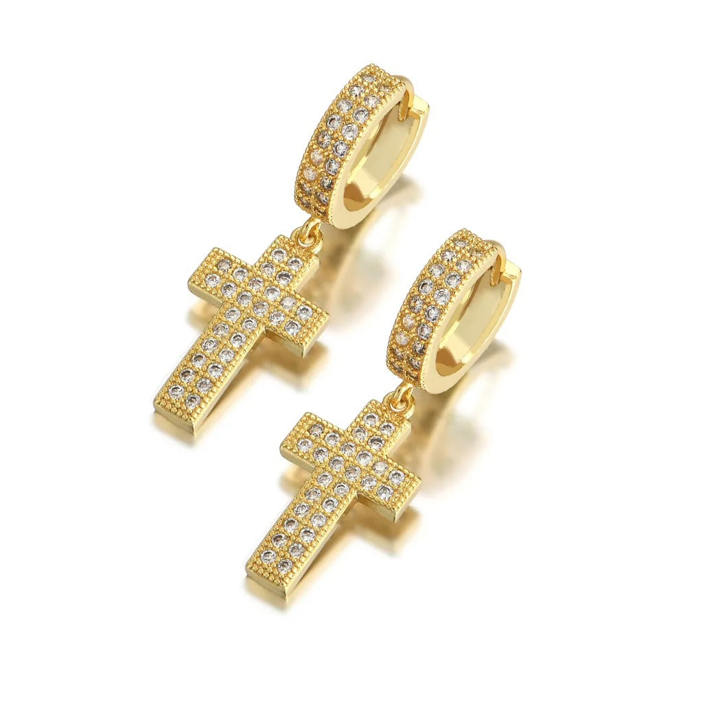 Cross Ice Earrings