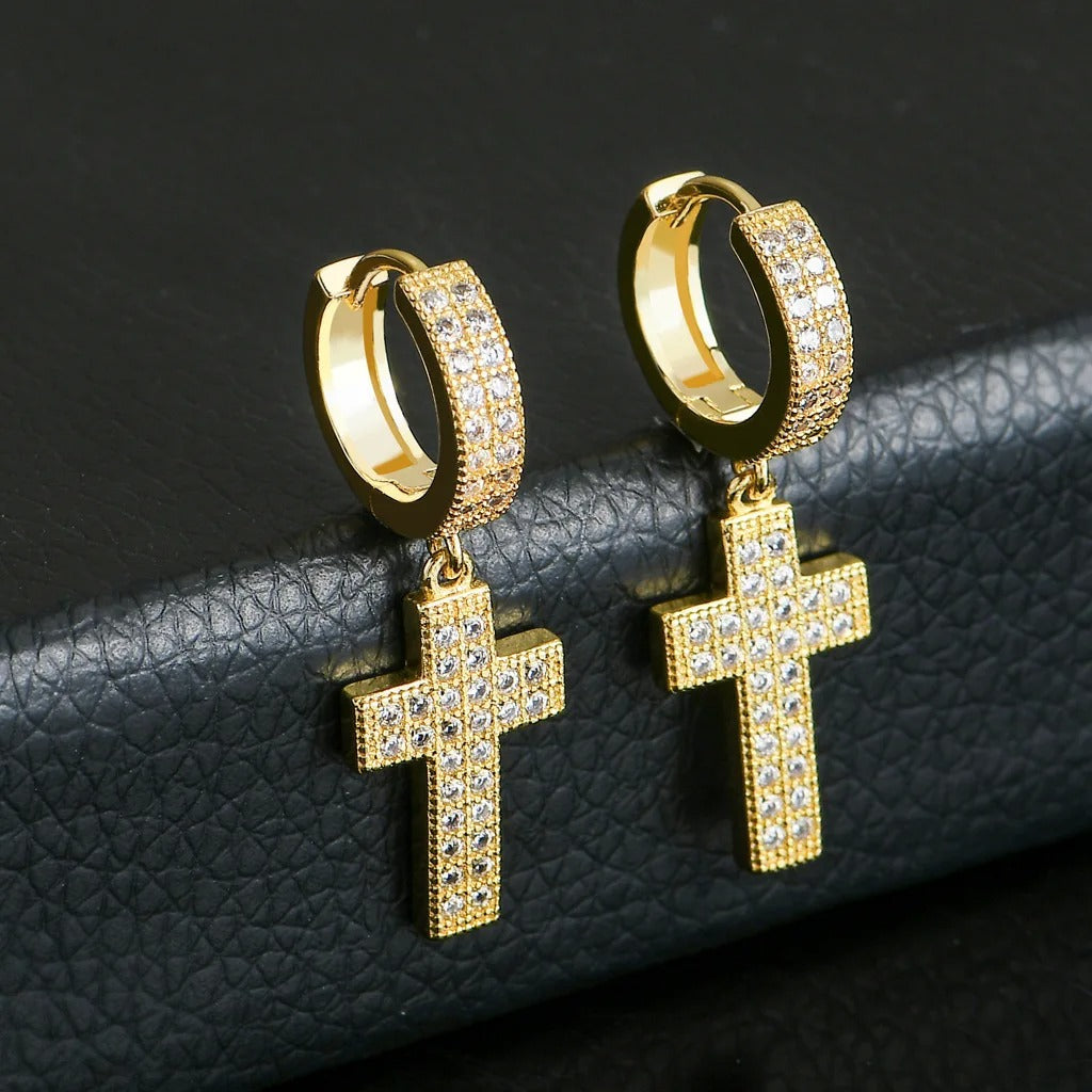 Cross Ice Earrings