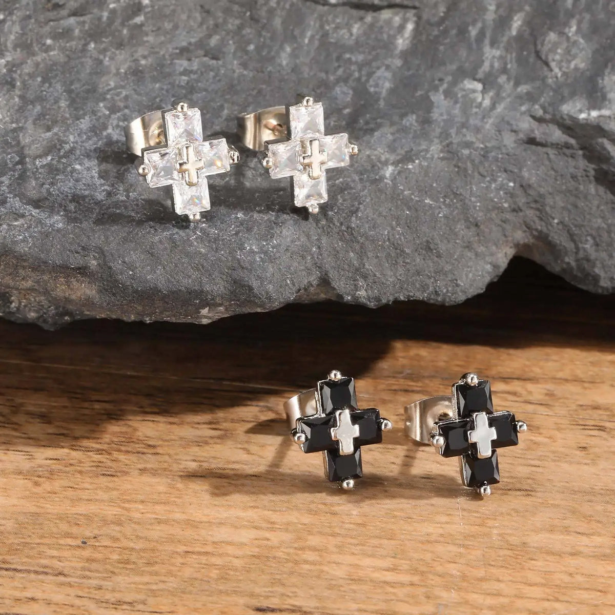 Double Cross Earrings