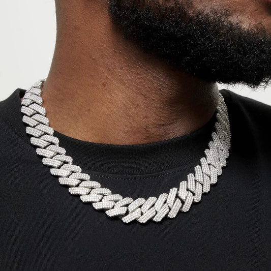 Silver Lorian Iced Chain Necklace