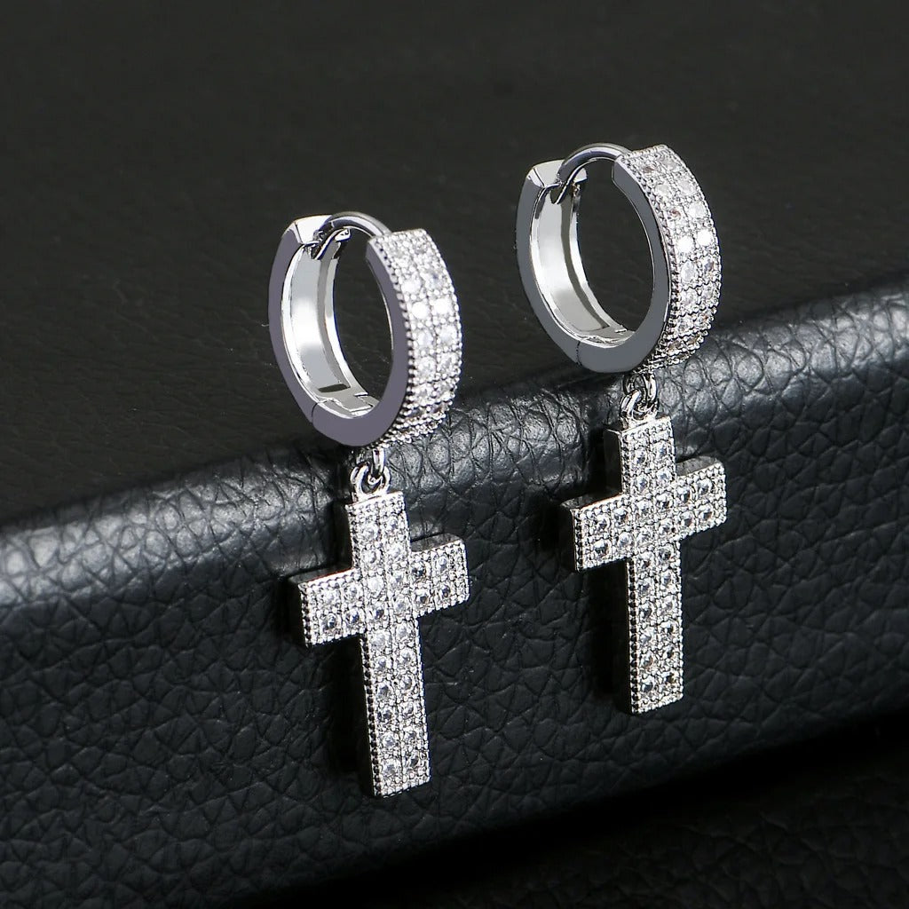 Cross Ice Earrings