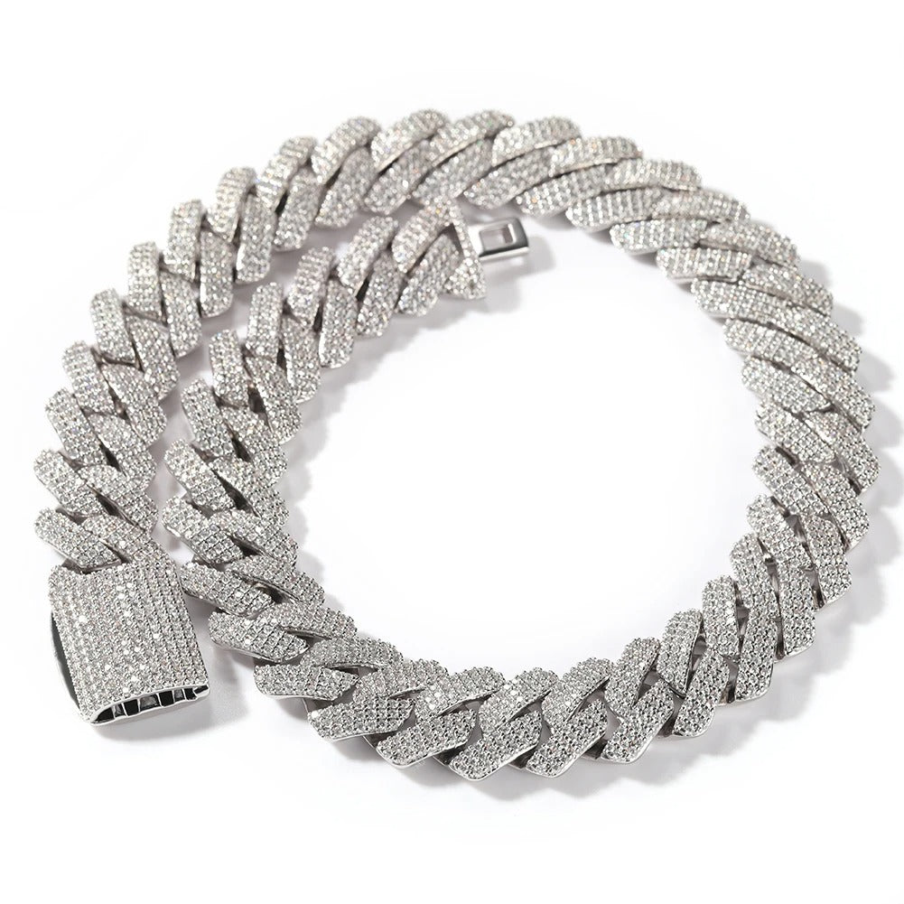 Silver Lorian Iced Chain Necklace